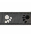 Casual Canine Reflective Pawprint Dog Leash - Gray